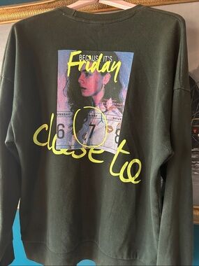 Supreme Forest Green Crewneck Sweatshirt CLOSE Graphic XL